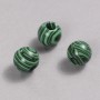 Pandora Bead Malachite 14x12mm + -, hole diameter 5.5mm +