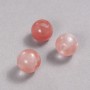 Pandora Bead Natural Watermelon Tourmaline Stone 14x12mm +/-, hole diameter 5.5mm +