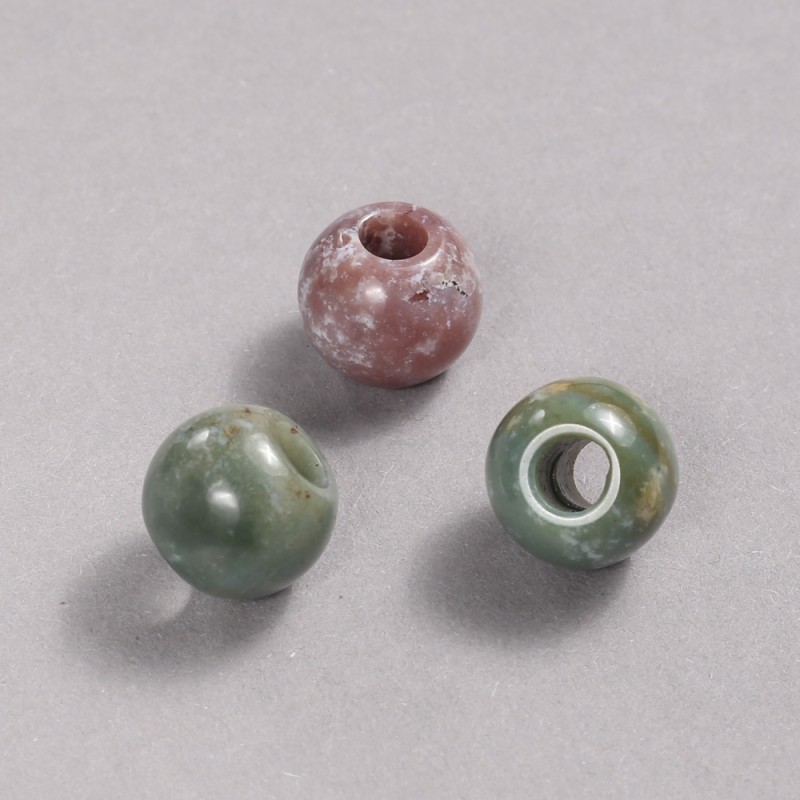 Pandora Bead Natural Multicolor Jasper Stone 16x14mm +/-, hole diameter 5.5mm +