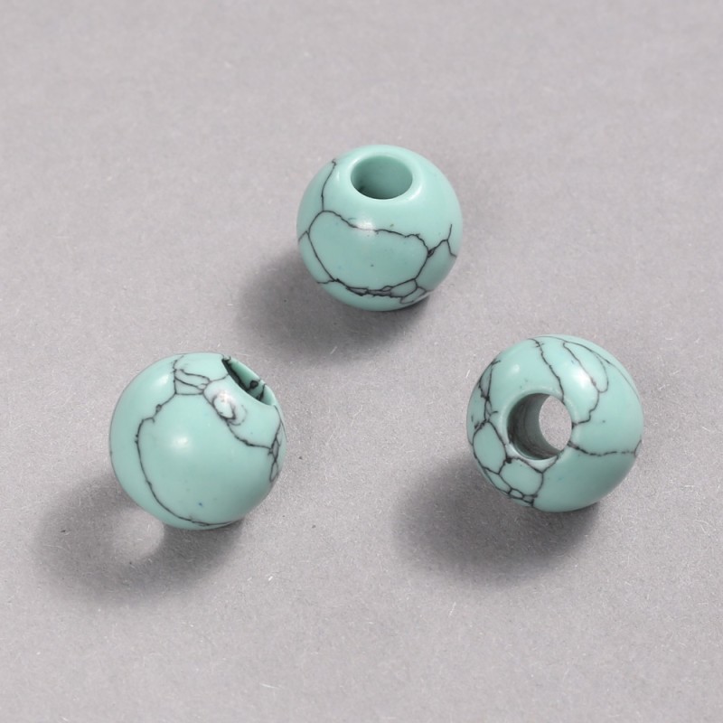 Pandora Bead Turquoise 16x14mm + -, hole diameter 5.5mm +