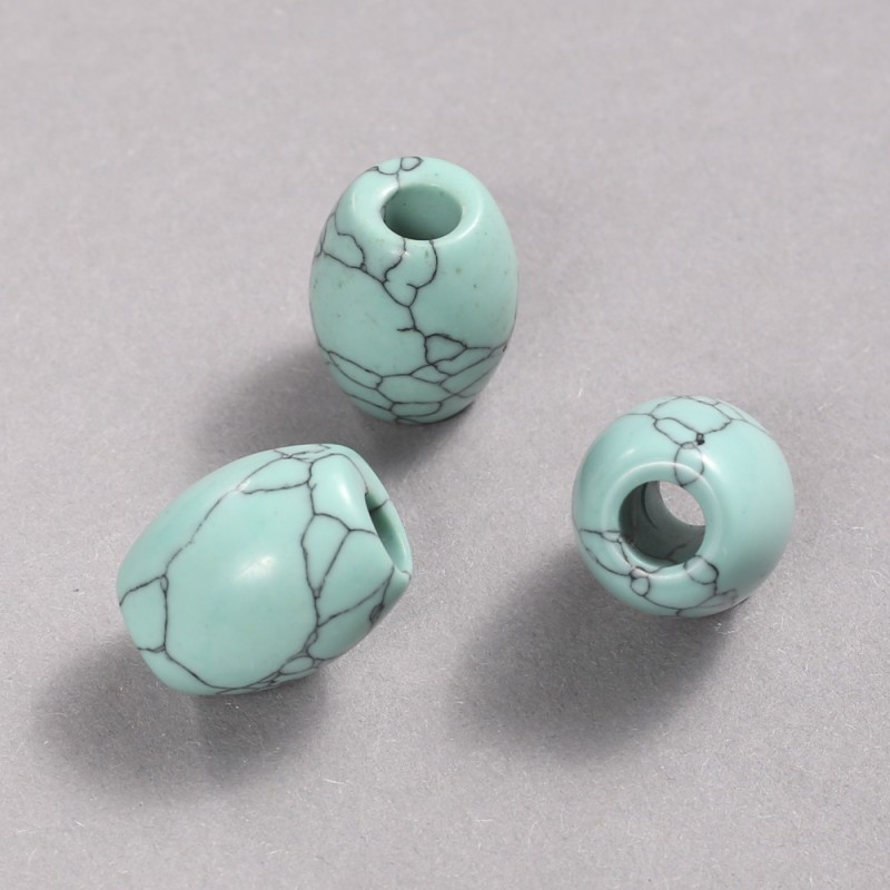 Pandora Bead Turquoise 16.5x15.5mm + -, hole diameter 5.5mm +