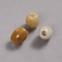 Pandora Bead Natural Stone Yellow Agate 16.5x15.5mm + -, hole diameter 5.5mm +