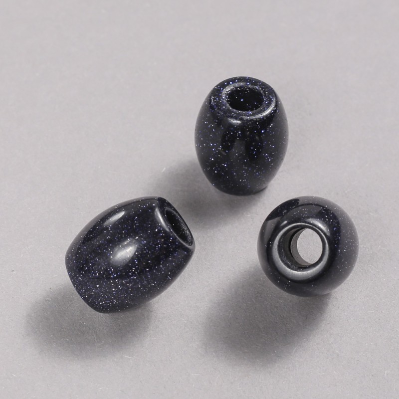 Pandora Bead Aventurine Blue Sand Cairo Night 16.5x15.5mm +/-, hole diameter 5.5mm +