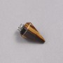 Pendulum Pendant made of Natural Tiger's Eye Stone 14x22x30mm+