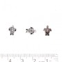 Sea Shell Bead, Hole Diameter 1mm, Metal Color “Silver”, Pack 20g +/-38pcs