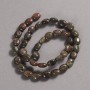 Beads on a String Natural Stone Picasso Jasper Smooth Oval, Diameter 10x8mm +/-, Length 39cm+