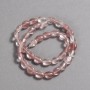 Natural Chalcedony Stone Beads on a Strand, Smooth Oval, Diameter 10x8mm +/-, Length 39cm +