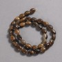Natural Tiger's Eye Stone Beads on a Strand, Smooth Oval, Diameter 10x8mm +/-, Length 39cm +