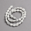 Natural Cacholong Stone Beads on a Strand, Smooth Oval, Diameter 10x8mm +/-, Length 39cm +