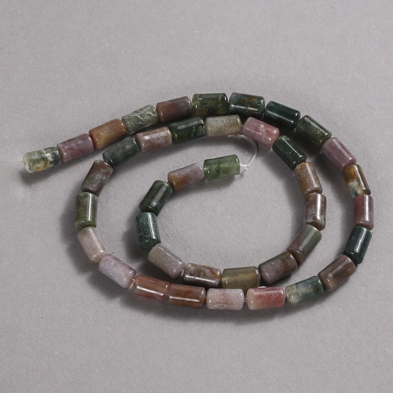 Multicolor Jasper Natural Stone Beads on a Strand, Smooth Cylinder, Diameter 10x6mm +/-, Length 41cm +