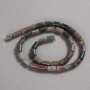 Multicolor Jasper Natural Stone Beads on a Strand, Smooth Cylinder, Diameter 10x6mm +/-, Length 41cm +