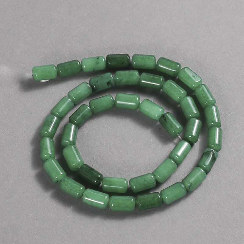 Natural Chrysoprase Stone Beads on a Strand, Smooth Cylinder, Diameter 10x6mm +/-, Length 41cm +