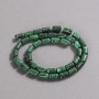 Malachite (Pressed) Beads on a Strand, Smooth Cylinder, Diameter 10x6mm +/-, Length 41cm +