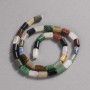 Assorted Natural Stone Beads on a Strand, Smooth Cylinder, Diameter 10x6mm +/-, Length 41cm +