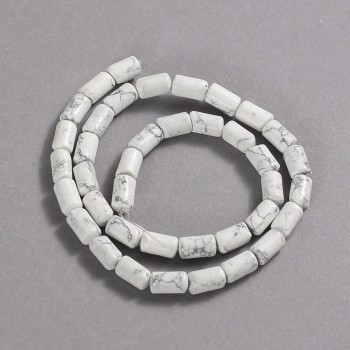 Natural Kaholong Stone Beads on a Strand, Smooth Cylinder, Diameter 10x6mm +/-, Length 41cm +
