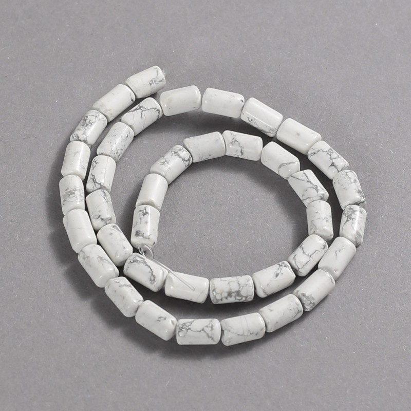 Natural Kaholong Stone Beads on a Strand, Smooth Cylinder, Diameter 10x6mm +/-, Length 41cm +