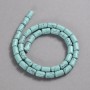 Turquoise Beads, Smooth Cylinder, Diameter 10x6mm +/-, Length 41cm +