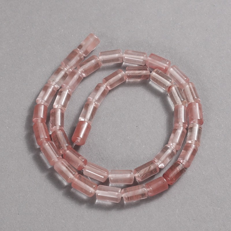 Natural Chalcedony Stone Beads on a Strand, Smooth Cylinder, Diameter 10x6mm +/-, Length 41cm +