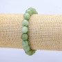 Bracelet Faceted Bead 10mm +/- on Elastic Cord Jade (Imitation), diameter 10mm