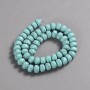 Turquoise Beads Smooth Rondelle, diameter 9x6mm +/-, length 39cm +