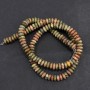 Natural Stone Beads on Strand Jasper Heliotrope Unakite Smooth Rondelle, diameter 6x3mm +/-, length 39cm +