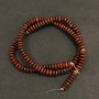 Natural Stone Beads on Strand Red Jasper Smooth Rondelle, diameter 6x3mm +/-, length 39cm +