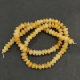 Natural Stone Beads on Strand Yellow Agate Smooth Rondelle, diameter 6x3mm +/-, length 39cm +