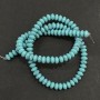 Turquoise Beads (synthetic) smooth rondelle, diameter 6x3 mm +- , length 39 cm +