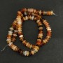 Natural Stone Carnelian Beads on Thread, Smooth Rondelle, Diameter 6x3mm +/-, Length 39cm +