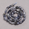 Natural Stone Iolite Beads on Thread, Tumbled, Diameter 8x6mm +/-, Length 39cm +