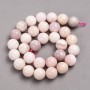 Natural Stone Pink Opal Beads on Thread, Smooth Round, Diameter 13mm +/-, Length 39cm +