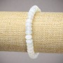Moonstone (Synthetic) Elastic Bracelet, Smooth Rondelle, Diameter 8x5mm+-, Length 18cm+