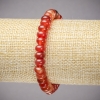 Natural Carnelian Elastic Bracelet, Smooth Rondelle, Diameter 8x5mm+-, Length 18cm+