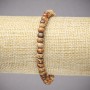 Natural Picture Jasper Elastic Bracelet, Smooth Rondelle, Diameter 6x4mm+-, Length 18cm+