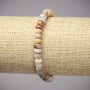 Natural Moroccan Agate Elastic Bracelet, Smooth Rondelle, Diameter 6x4mm+-, Length 18cm+