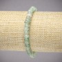 Natural Jade Elastic Bracelet, Smooth Rondelle, Diameter 6x4mm+-, Length 18cm+