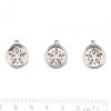 Findings Pendant "Medallion Petals Ornament" metal color "silver" pack. 20g +/-8pcs