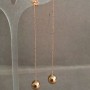 Xuping Stud Earrings, 18K Gold Plated, Diameter 10mm+/-, Length 10cm+