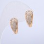 Xuping Earrings, 18K Gold Plated with White Rhinestones, 18x10mm +