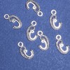 Finding Pendant Initial "S" Metal Color "Silver" 17x10mm Pack 20g +/-30pcs