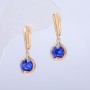 Xuping Earrings 18K Gold Plated with Blue Crystals, diameter 10x26mm +