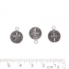 Findings Pendant "Saint" metal color "silver", diameter 12mm pack. 20g +/-35pcs