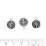 Findings Pendant "Saint" metal color "silver", diameter 12mm pack. 20g +/-35pcs