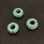 Pandora-Style Turquoise Bead 14x7mm, Hole Diameter 5.5mm +