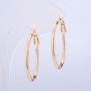 Xuping Hoop Earrings, 18K Gold Plated, Thickness 2mm +/-, Diameter 50mm +