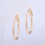 Xuping Hoop Earrings, 18K Gold Plated, Thickness 2mm +/-, Diameter 40mm +