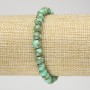 Stretch Bracelet with Imperial Green Jasper (Pressed), Smooth Round Beads, 6mm+ Diameter