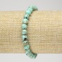 Elastic Bracelet with Light Green Imperial Jasper (Pressed), Smooth Beads, 6mm+ Diameter