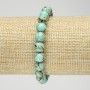 Elastic Bracelet with Light Green Imperial Jasper (Pressed), Smooth Beads, 8mm+ Diameter