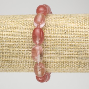 Natural Chalcedony Barrel Bead Stretch Bracelet, diameter 10x14mm+